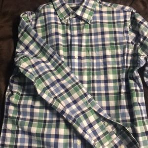 Banana Republic Green/Blue Plaid Button Down Shirt